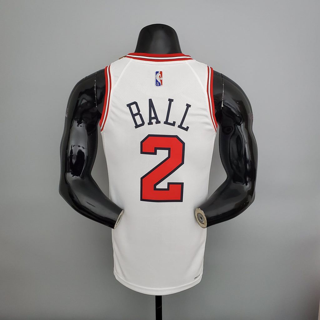 Camisa NBA Chicago Bulls #2 Ball - 75° Aniversário White