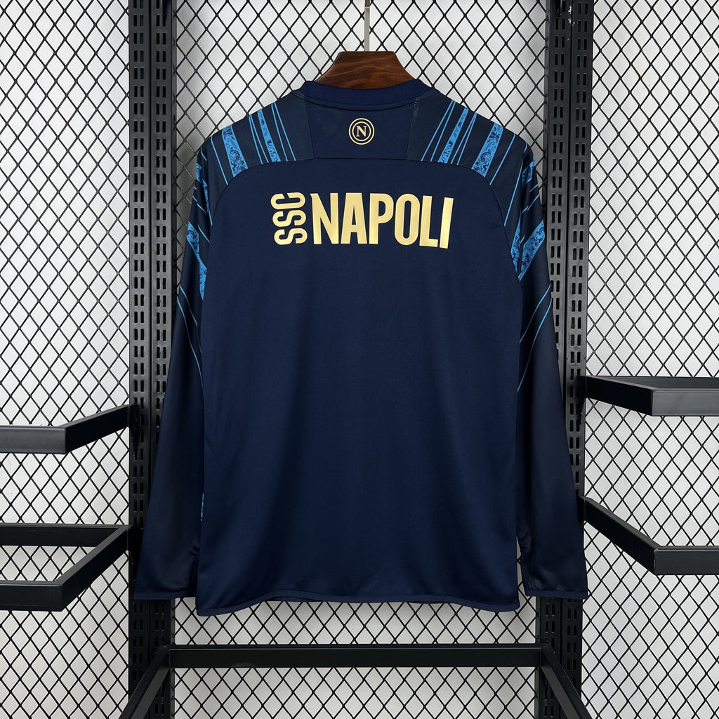 Camisa Napoli 25/26 Pré-Jogo - (Torcedor) Manga Longa