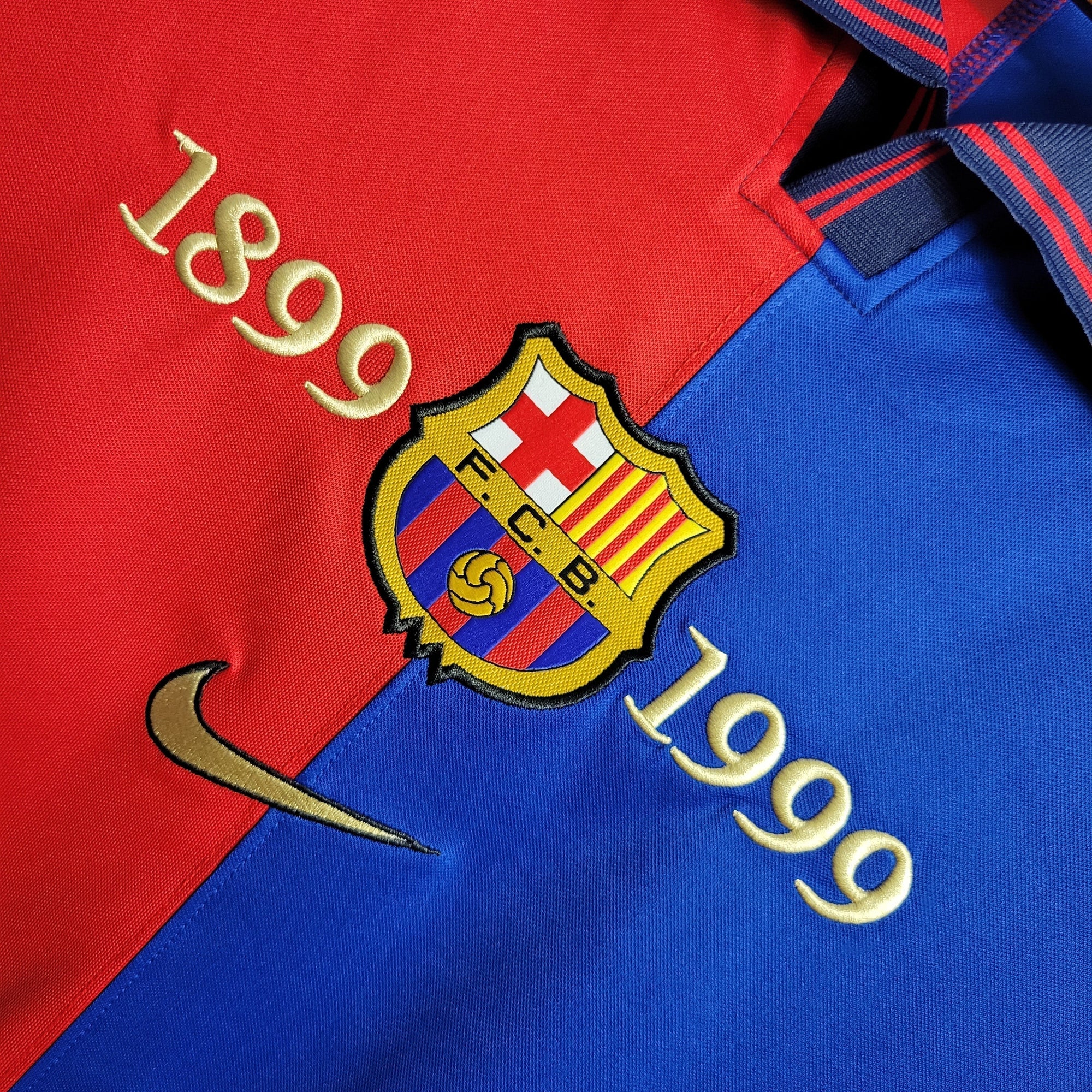 Camisa Barcelona 99/00 Home - (Retrô) Manga Longa