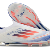 Chuteira Adidas F50 LL FG - Branca, Laranja e Azul