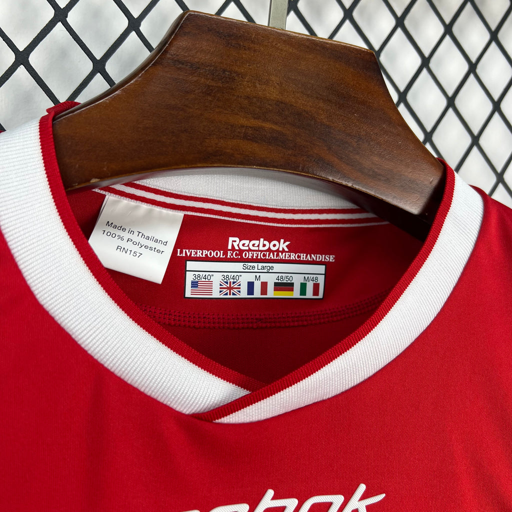 Camisa Liverpool 02/04 Home - (Retrô) Manga Longa