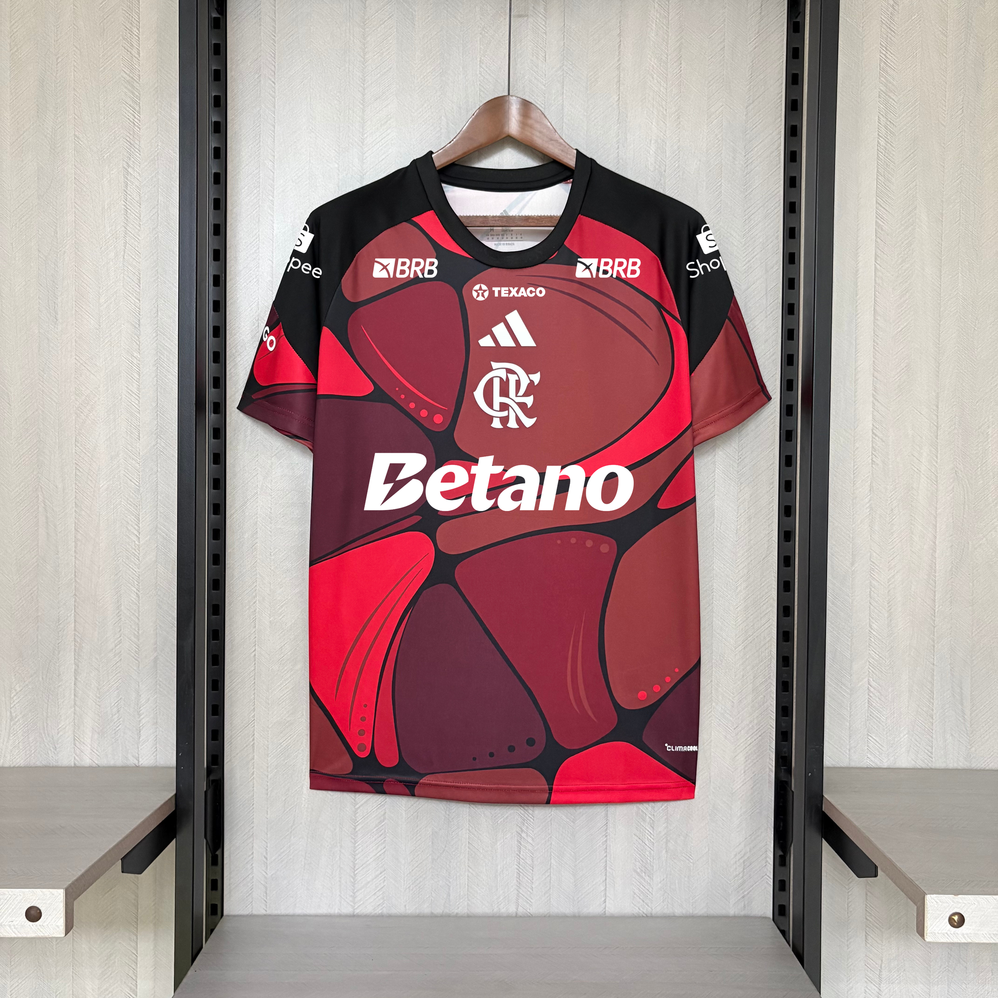 Camisa Flamengo 2026 Pré-Jogo (Todos os Patrocínios) - (Torcedor)