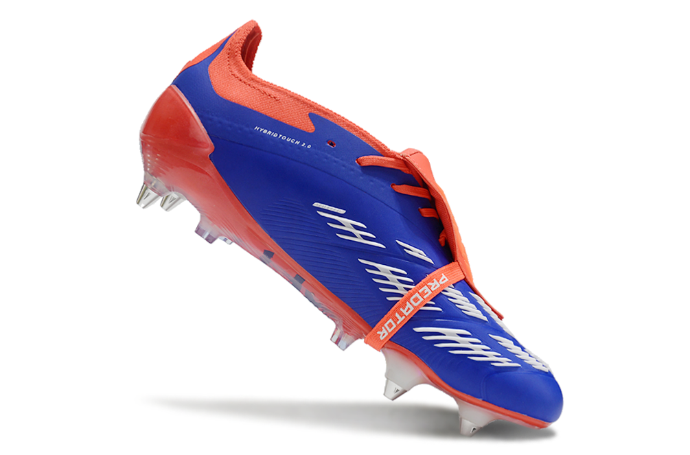 Adidas Predator Elite Fold-Over Tongue SG - Azul, Laranja e Branca
