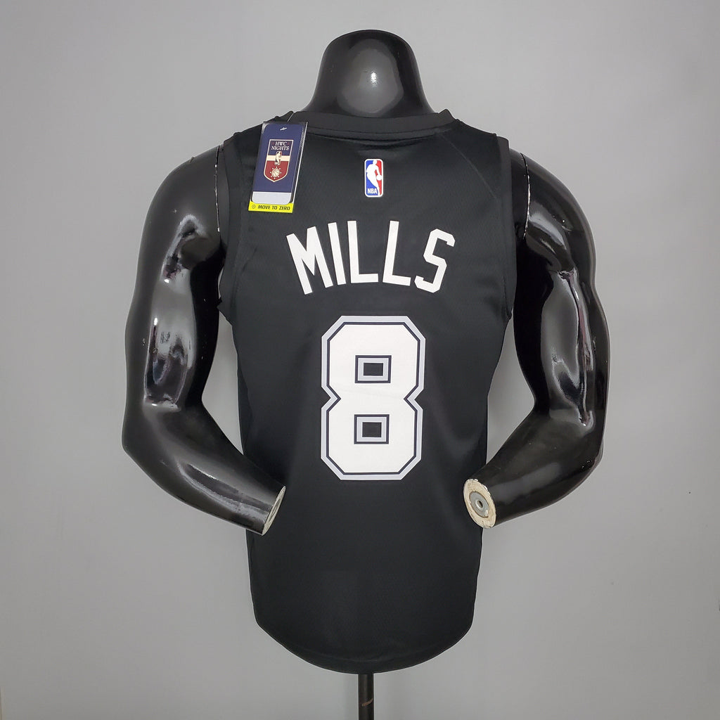 Camisa NBA San Antonio Spurs #8 Mills - City Edition Black