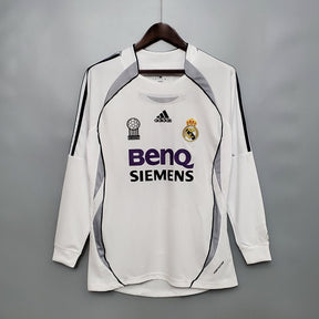 Camisa Real Madrid Titular 06/07 - Versão (Retrô) Manga Comprida
