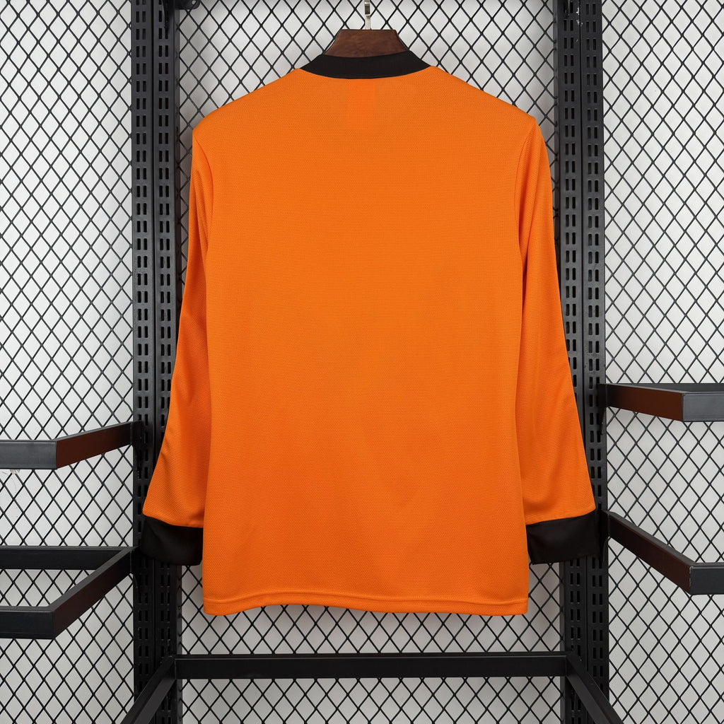 Camisa Holanda 1980 Home - (Retrô) Manga Longa