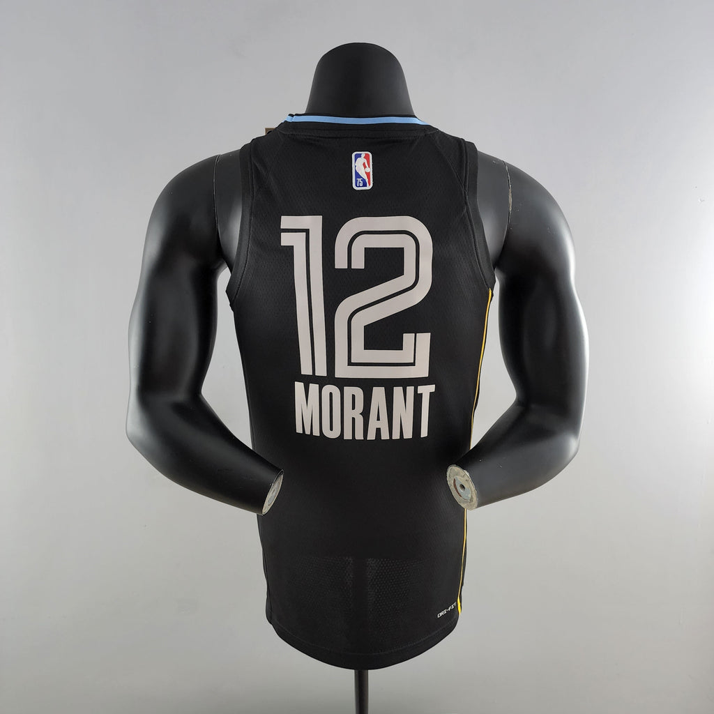 Camisa NBA Memphis Grizzlies #12 Morant - Honor Edition Black