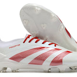 Chuteira Adidas Predator Elite FG - Branca e Vermelha