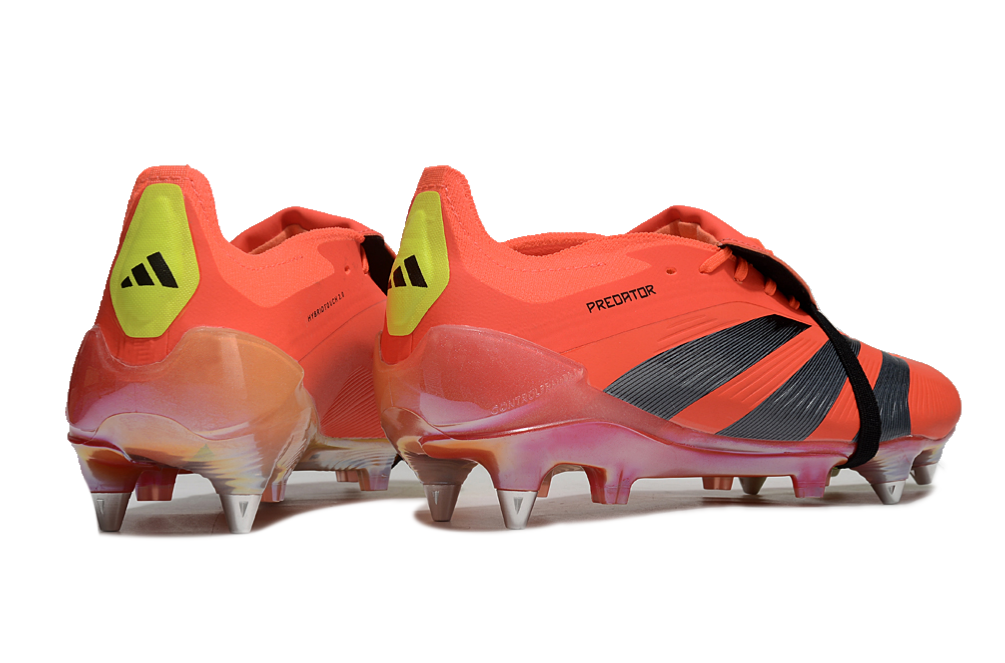 Adidas Predator Elite Fold-Over Tongue SG - Laranja, Cinza, Preta e Verde