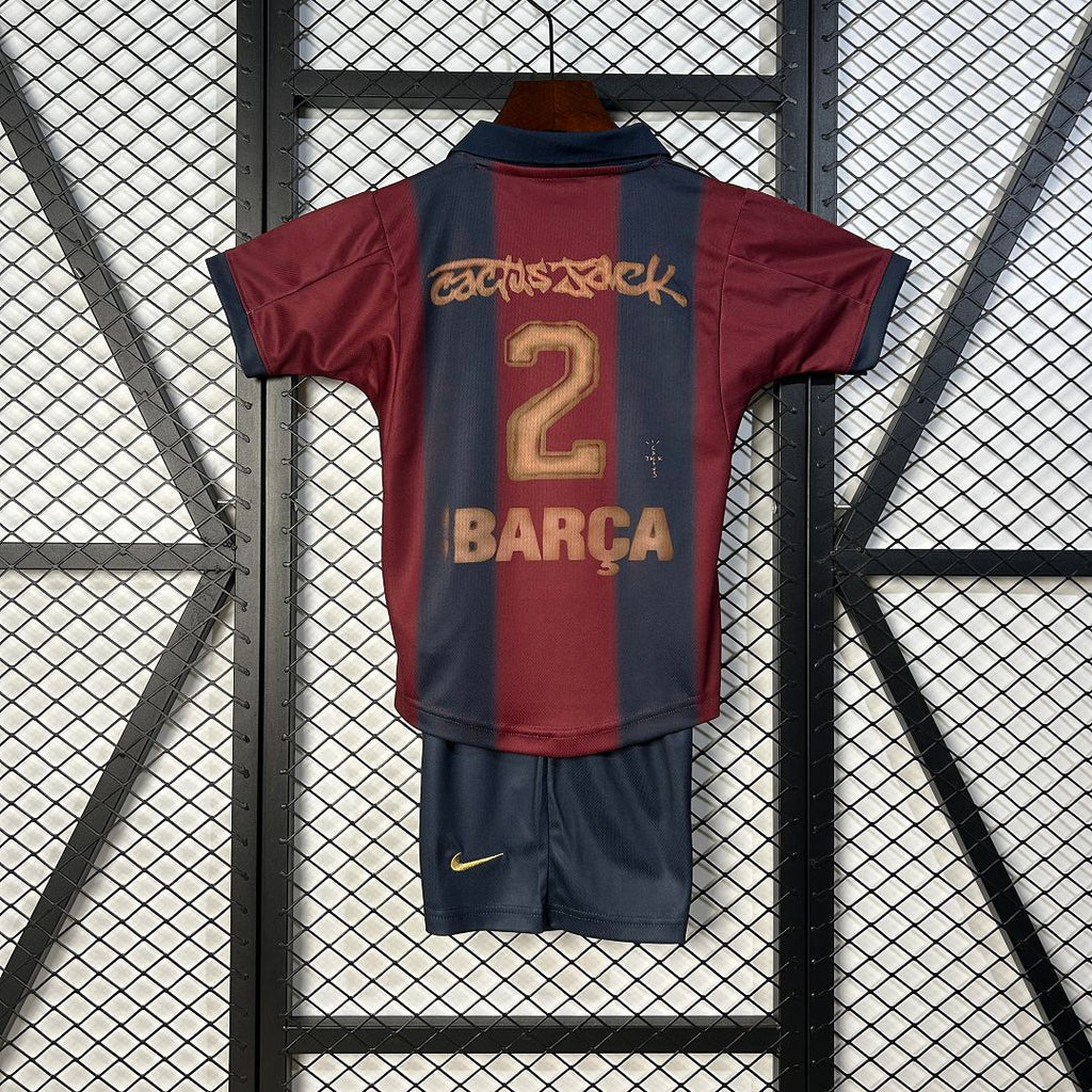 Kit Infantil Barcelona 25/26 Edição Especial (Cactus Jack)