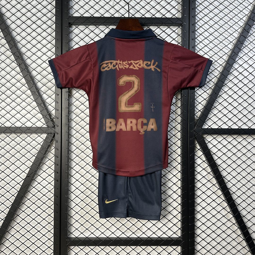 Kit Infantil Barcelona 25/26 Edição Especial (Cactus Jack)