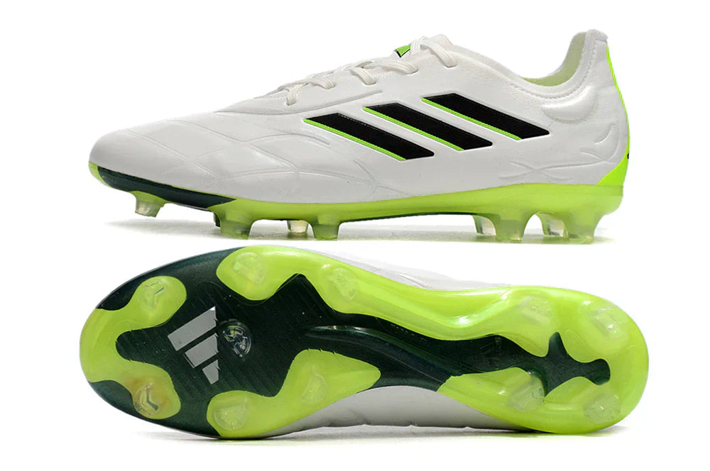 Chuteira Adidas Copa Pure+ FG (Branca e Verde)