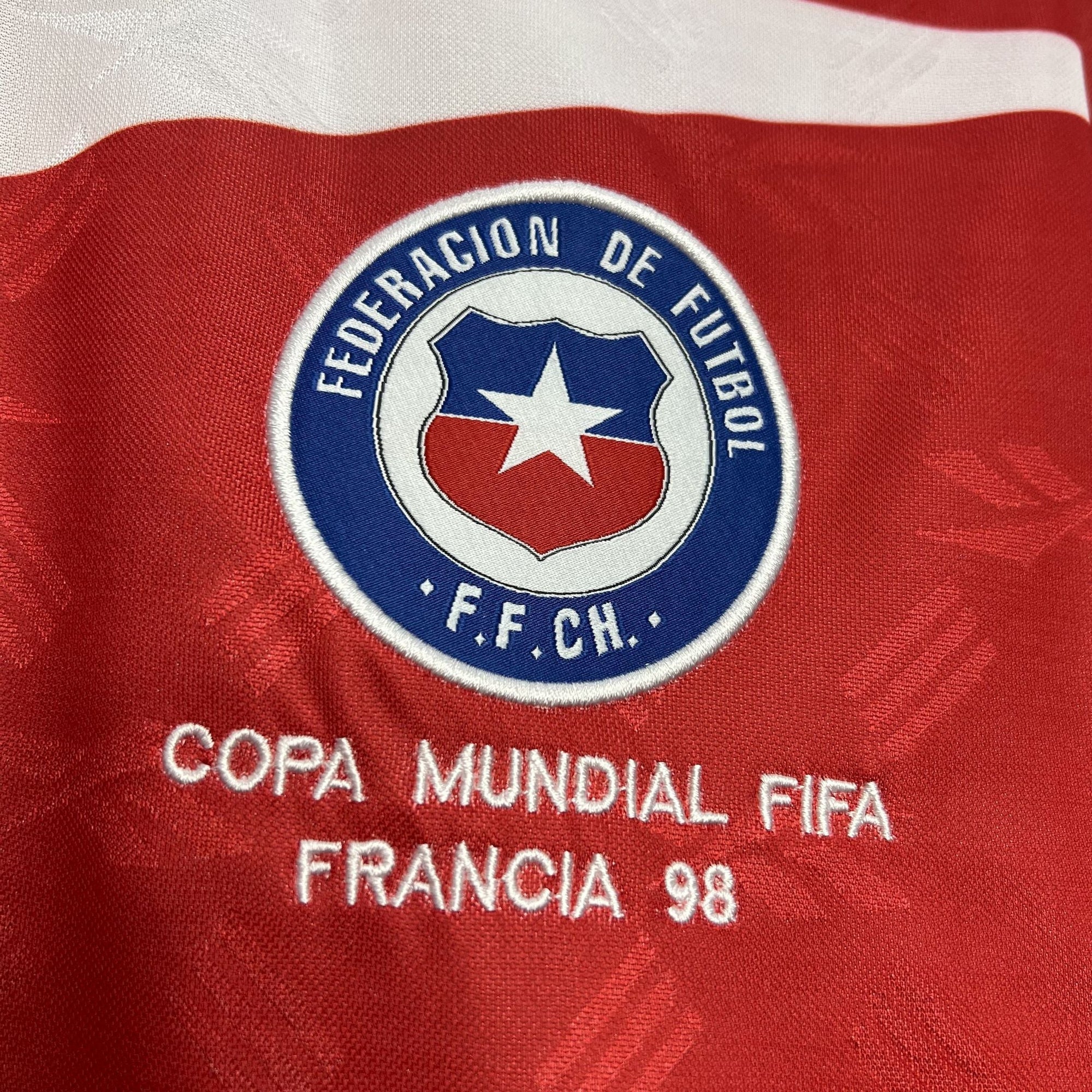 Camisa Chile 1998 Home - (Retrô) Manga Longa