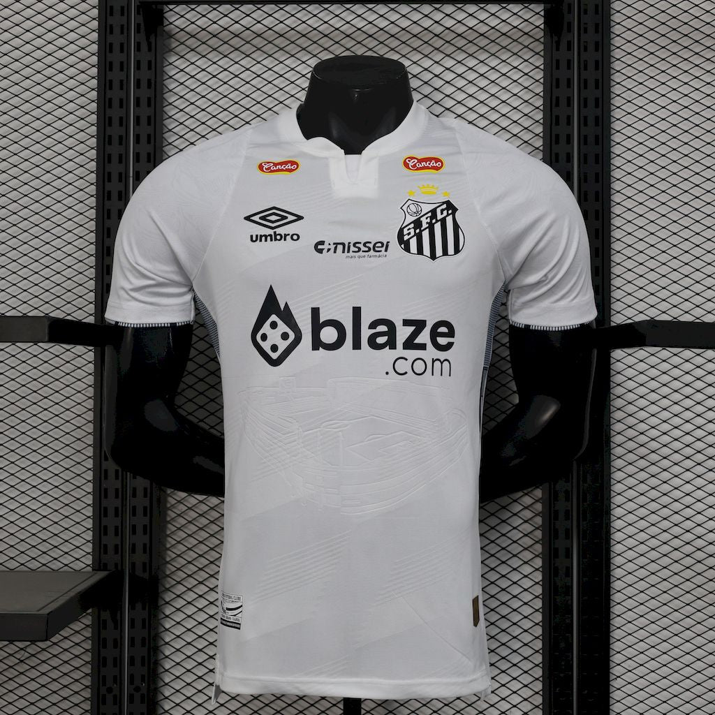 Camisa Santos Home 24/25 - Versão (Jogador) - Completa Com Patrocínio