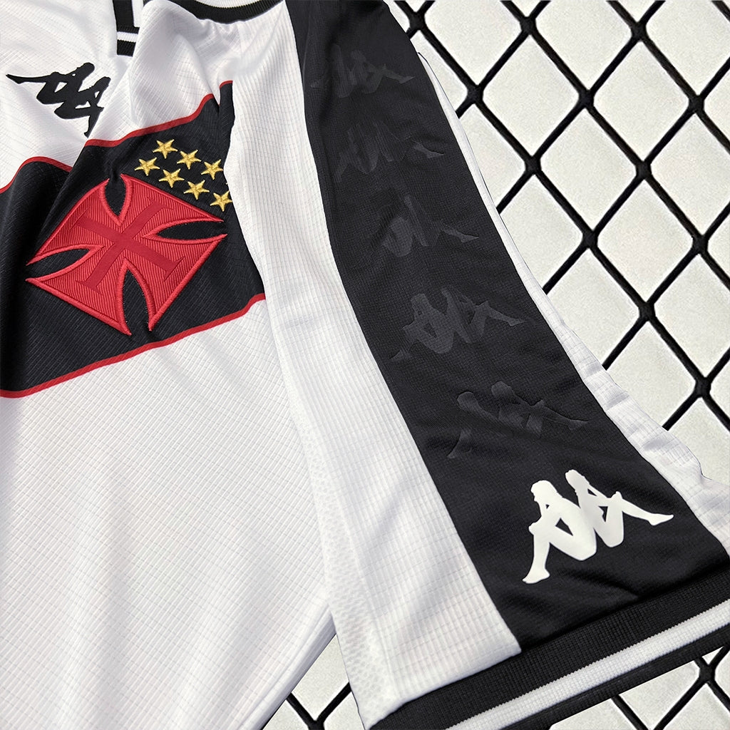 Camisa Vasco da Gama Branca Kappa 24/25 - Versão (Torcedor) Masculina