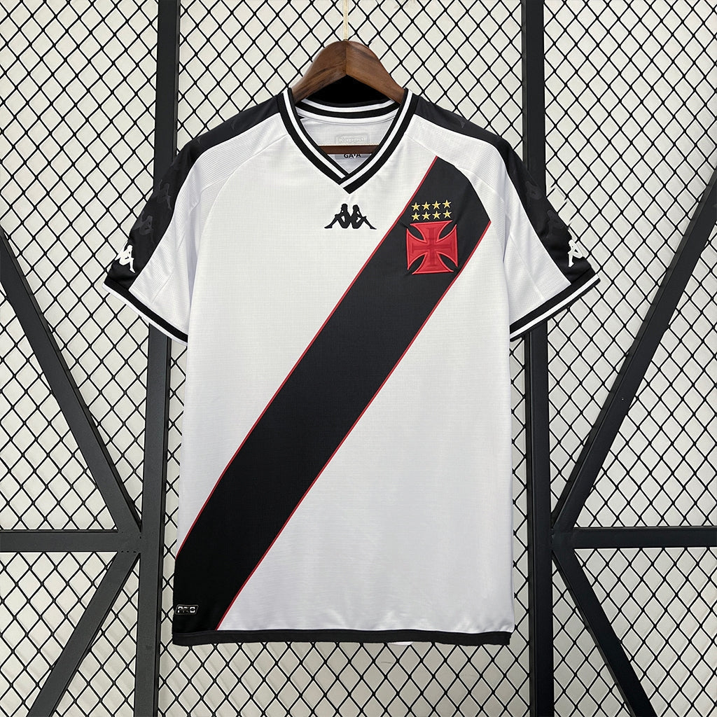 Camisa Vasco da Gama Branca Kappa 24/25 - Versão (Torcedor) Masculina