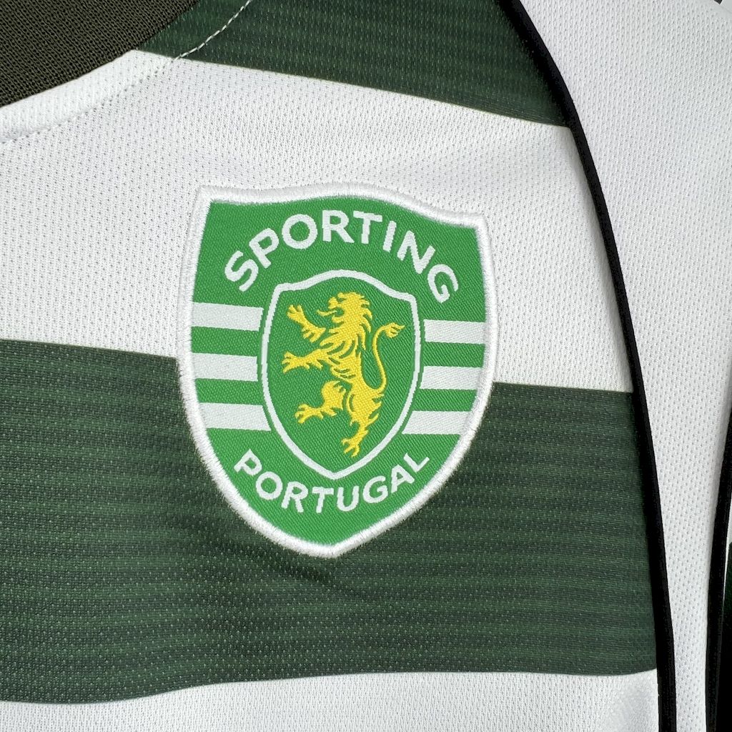 Camisa Sporting 01/02 Home - (Retrô) Manga Longa