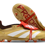 Chuteira Adidas Predator Elite Tongue FG - Dourada e Branca