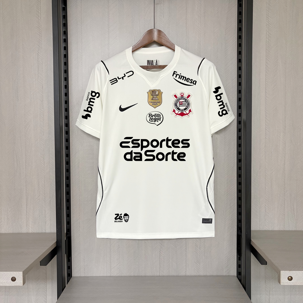 Camisa Corinthians 2026 Home (Todos os Patrocínios e Patch) - (Torcedor)