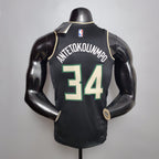 Camisa NBA Milwalkee Bucks #34 Antetokounmpo - Theme Black