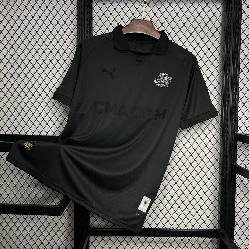 Camisa Olympique de Marseille 125 anos (Black) 24/25 - Versão (Torcedor) Masculina