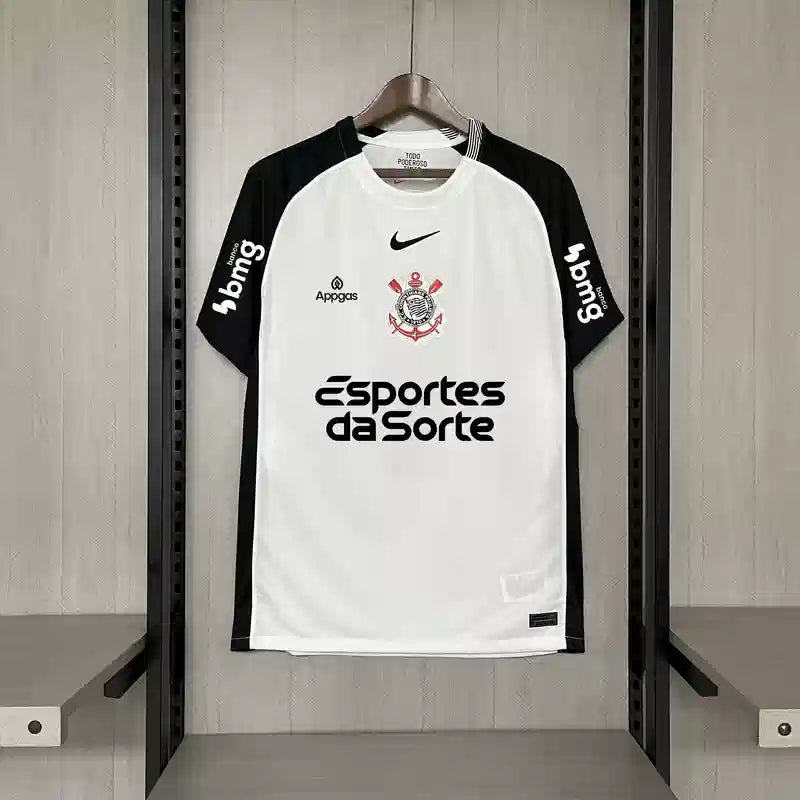 Camisa Corinthians 2025 Home (Todos os Patrocínios) - (Torcedor)