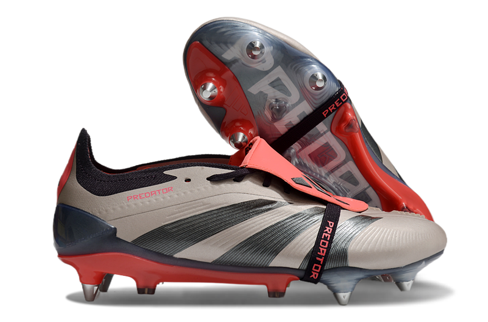 Adidas Predator Elite Fold-Over Tongue SG - Marrom, Laranja e Preta