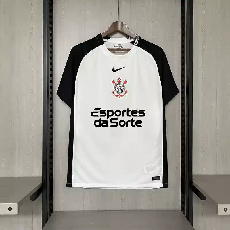 Camisa Corinthians 2025 Home (Com Patrocínio) - (Torcedor)