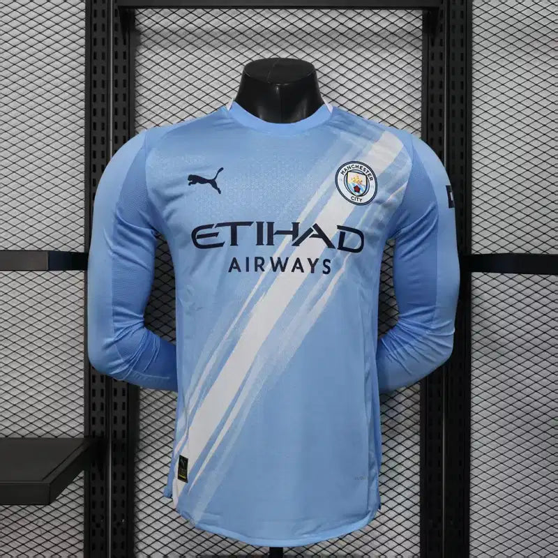 Camisa Manchester City 25/26 Home - (Jogador) Manga Longa