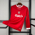 Camisa Liverpool 02/04 Home - (Retrô) Manga Longa