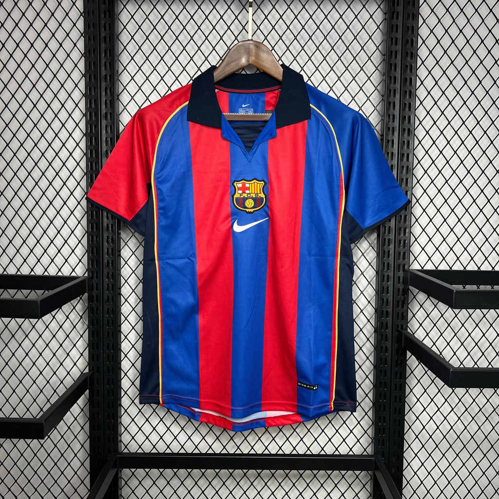 Camisa Barcelona 01/02 Home - (Retrô)