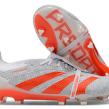 Chuteira Adidas Predator Elite Tongue FG - Cinza e Laranja