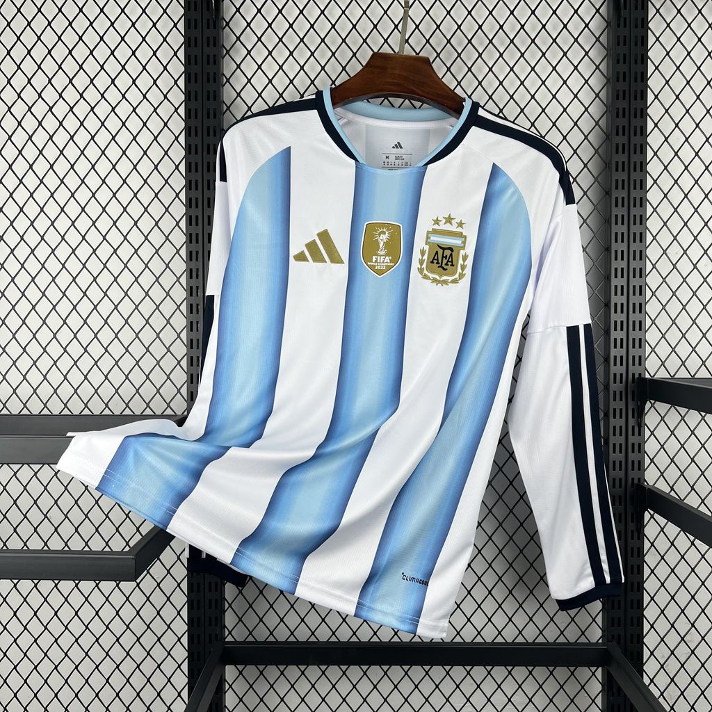 Camisa Argentina 2026 Home (Com Patch) - (Torcedor) Manga Longa