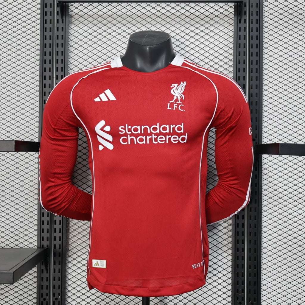 Camisa Liverpool 25/26 Home - (Jogador) Manga Longa