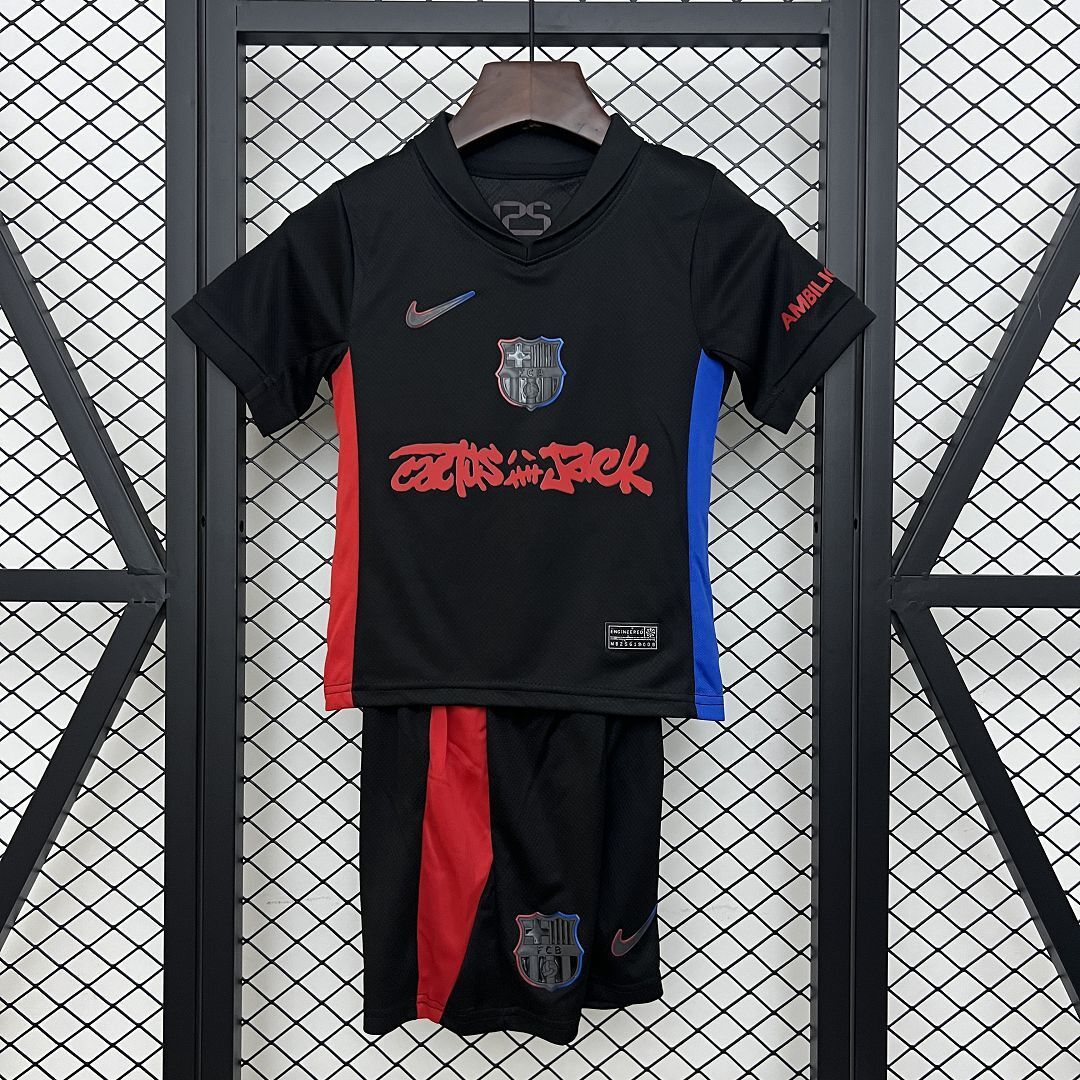Kit Infantil Barcelona 24/25 Away (Cactus Jack)