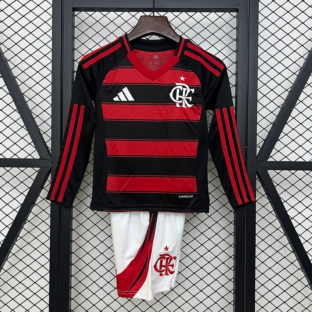 Kit Infantil Flamengo 2025 Home - Manga Longa