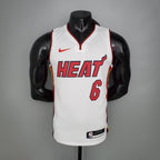 Camisa NBA Miami Heat #6 James - 75° Aniversário White