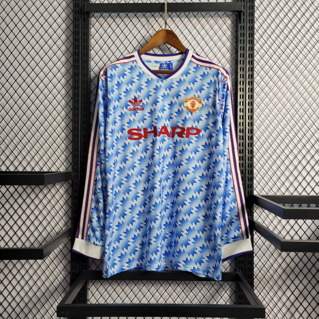 Camisa Manchester United Reserva 90/92 - Versão (Retrô) Manga Comprida