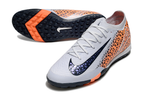 Chuteira Society Nike Air Zoom Mercurial Vapor 16 Elite TF - Cinza e Laranja