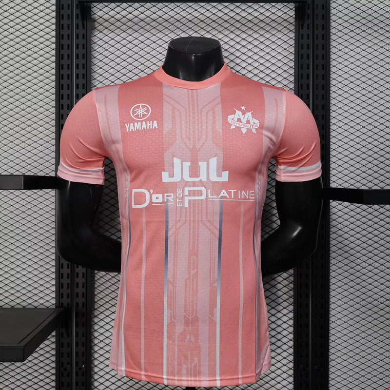 Camisa Olympique de Marseille 25/26 Edição Pink Joint - (Jogador)