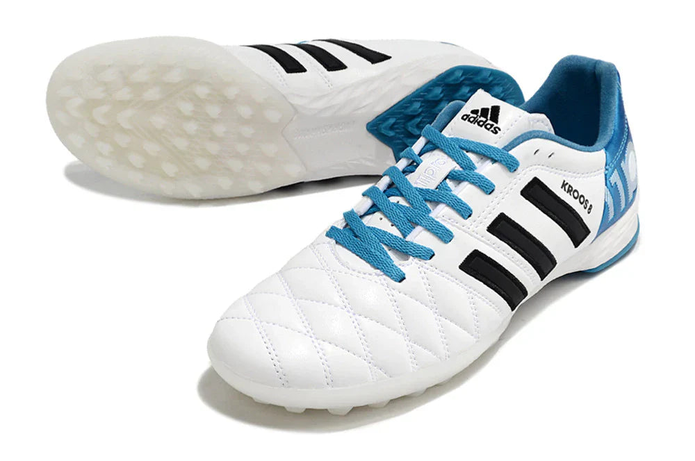 Chuteira Adidas 11 Pro "Tony Kroos" TF - Branco e Azul