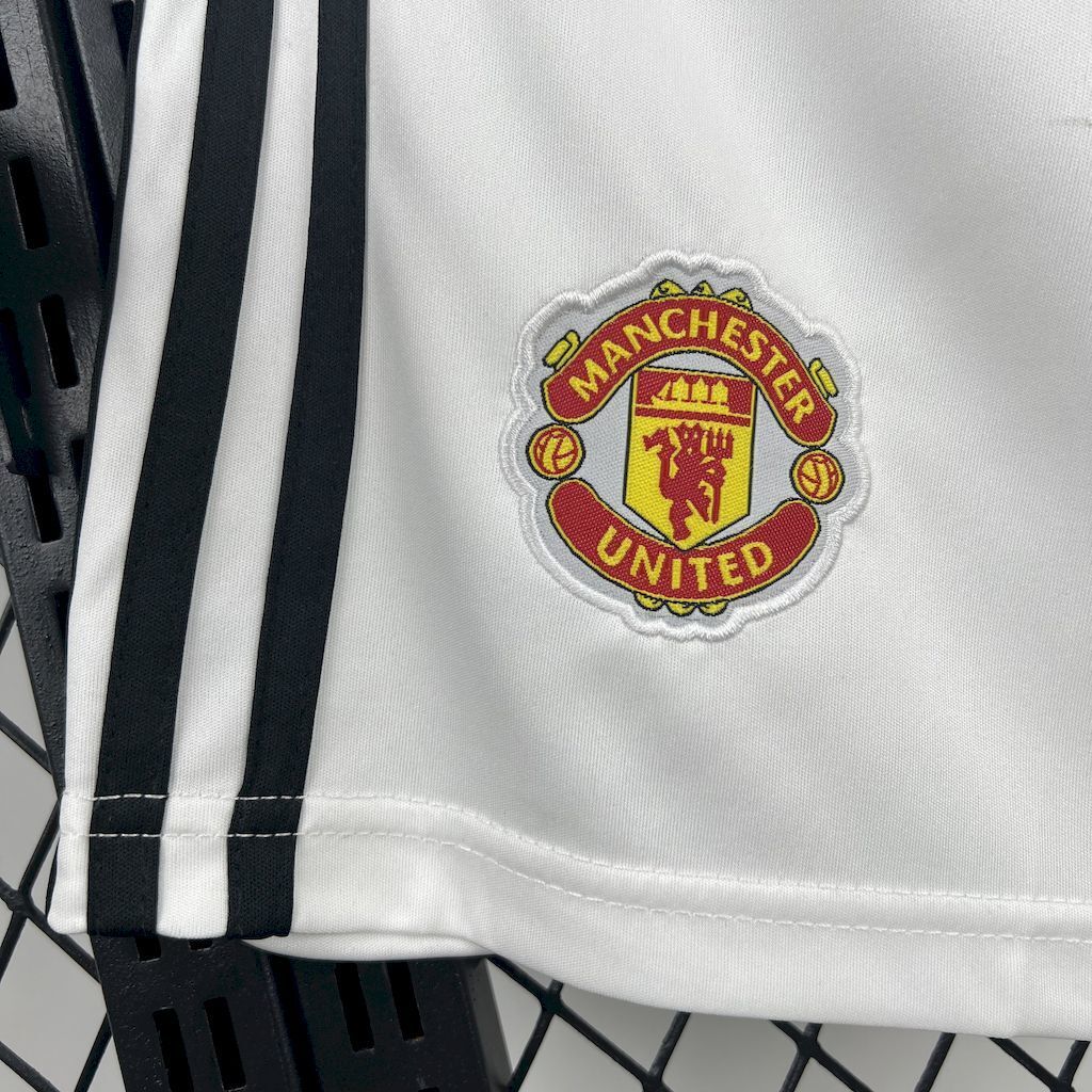 Shorts Manchester United 25/26 Home (White) - (Torcedor)
