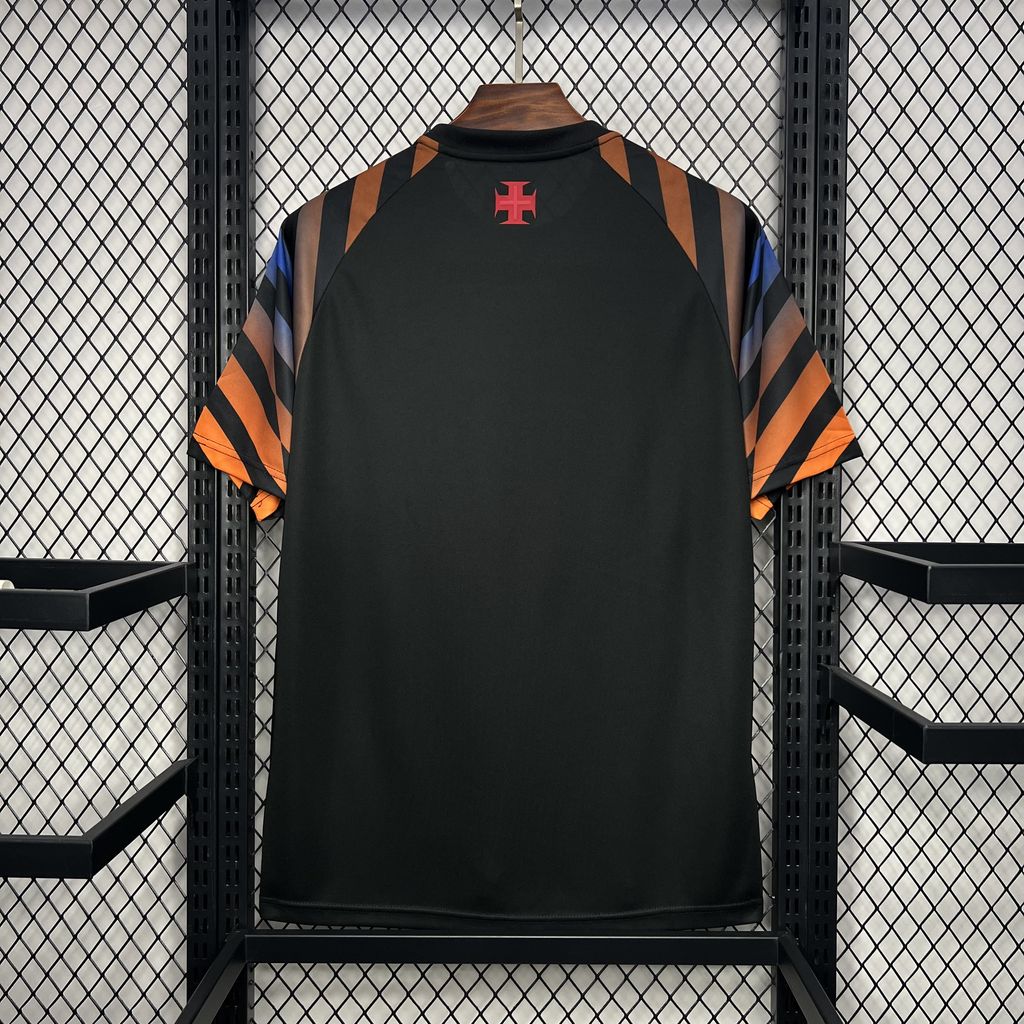 Camisa Vasco Da Gama Warm-up Black 24/25 - Kappa (Torcedor) Masculina