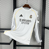 Camisa Real Madrid Home Manga Longa 25/26 - (Torcedor) Masculina