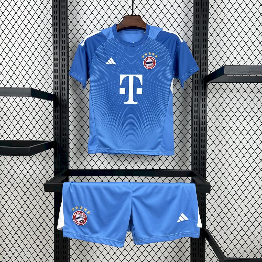 Kit Infantil Bayern de Munique 25/26 Goleiro Away Azul