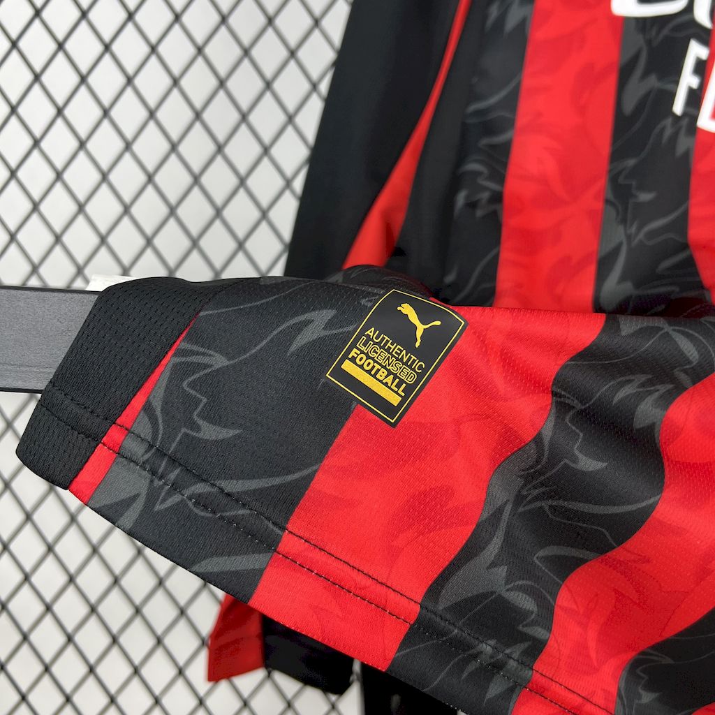 Camisa Milan Home Manga Longa 25/26 - (Torcedor) Masculina