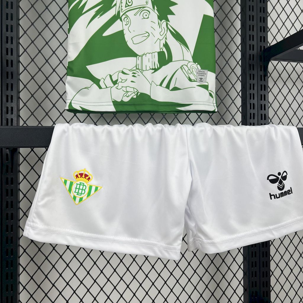 Kit Infantil Real Betis 24/25 Pré-Jogo (Naruto)