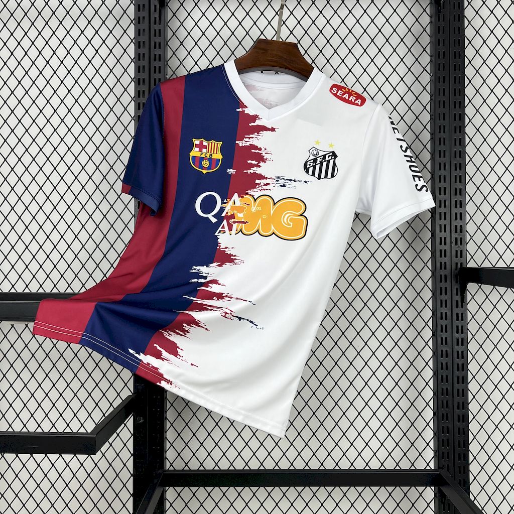 Camisa Barcelona x Santos 25/26 (Neymar) - (Torcedor)