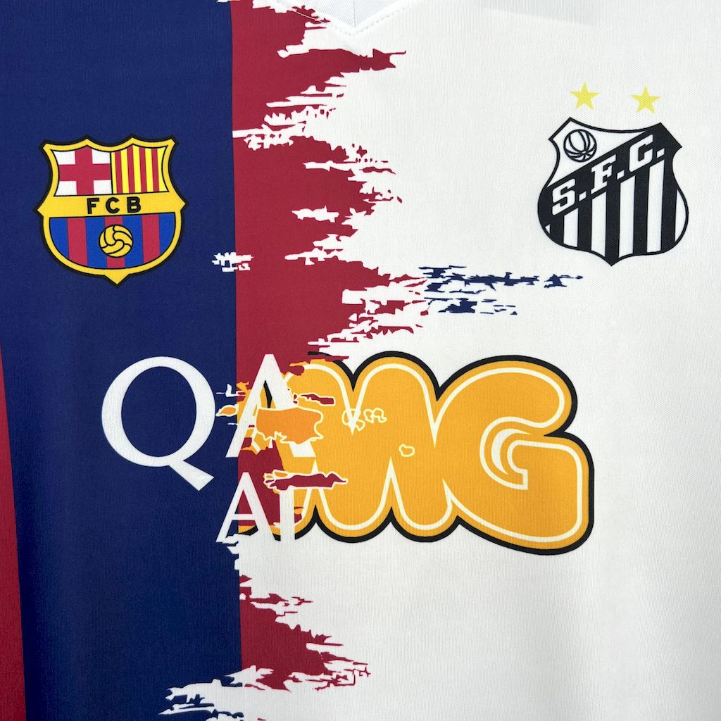 Camisa Barcelona x Santos 25/26 (Neymar) - (Torcedor)