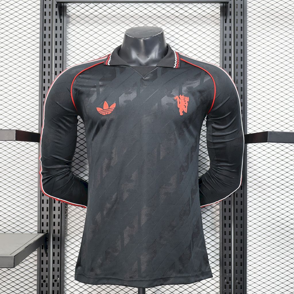 Camisa Manchester United Edição-Especial Adidas 25/26 - Versão (Jogador) Manga Comprida